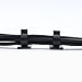 FireBee Adhesive Cable Clips Adjustable Wire Clamps Cable Tie Holders for Desk Wall Computer Electrical Cord (Black,3 Sizes,60 Pcs)