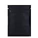 QQ Studio 100 Durable Double-Sided Metallic Foil Flat Style Zip Closure Locking Bag 7.5x10cm (3x4) (Black)