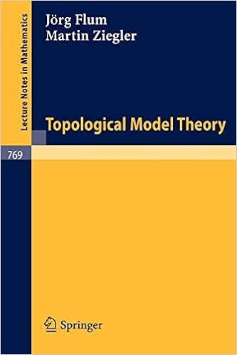 Topological Model Theory Lecture Notes In Mathematics - 