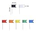 Outus 100 Pieces Map Flag Push Pins Tacks, Assorted 7 Colors