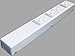 1 ft Hardwire Power Strip, White