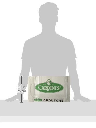 Cardini's Gourmet Cut Croutons, Garlic, 5-Ounce Bags (Pack of 12)