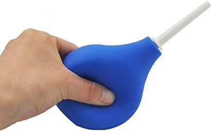 TOPWEL 220ML/160ML Blue Silicone Enema Bulb (220ml)
