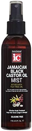 leebeauty.com Fantasia IC Jamaican Black Castor Oil Mist infused with Tea Tree Oil (6 oz), 178 ml (Pack of 1)