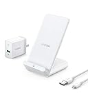Anker Wireless Charger, PowerWave 7.5 Stand with Internal Cooling Fan, 7.5W for iPhone 11, 11 Pro, 11 Pro Max, Xs Max, XR, XS, X, 8, 8 Plus, 10W for Galaxy S10 S9, Note 10 (with Quick Charge Adapter)