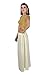 Sari Petticoat Stitched Indian Saree Petticoat Adjustable Waist Sari Skirt (Natural)
