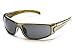 Suncloud Swagger Polarized Sunglasses, Green Stripe Frame, Gray Lens