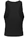 BEKDOWomens Basic Solid Racerback Crop Tank Top-M-Black