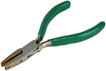Non-Marring Brass Jaws Flat Nose Pliers Jewelry Making Tool Wire Holding Bending Straightening Jewelry Repair Tool