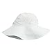 Little Me Sun Hat with Heart and Chin Strap for Infant Girls Solid White 12-24M