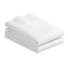 White Cotton standard pillowcases set of 2-200TC Heavy Weight Quality, Elegant Double Stitched Tailoring, Reduces Allergies and Respiratory Irritation