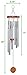 Brooklyn Basix Freedom Chime for Patio, Garden, Terrace and Balcony - Beautiful Outdoor Decor - Easy to Install Wind Chimes - Durable and Hand Tuned (Natural/Matte Silver, Medium 29
