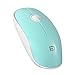 Sungwoo 2.4Hz Ultrathin Wireless Computer Mouse with Silent Click Lightweight PC Notebook Laptop Mouse (Mint Green)