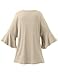 REGNA X BOHO Women's Half Ruffle & Dolman Sleeve Drop Shoulder Tunic Tops