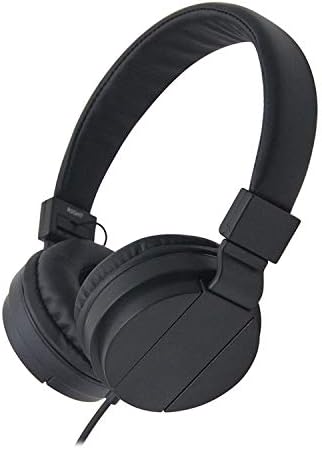 3.5mm Foldable Portable Adjustable Gaming Headset for Phones Computer PC Music,Black