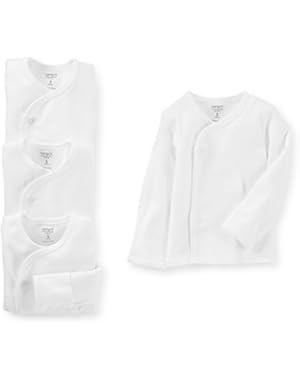 Unisex Baby Long Sleeve Side Snap Mitten 4 Pack - 3 Months