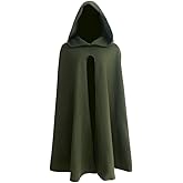 JPXH Cloak with Hood Medieval Renaissance Cape for Men and Women Halloween Cosplay Costume