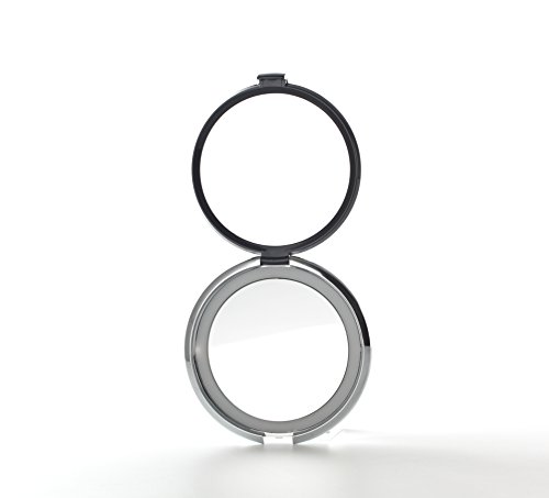 LED Lighted Travel Makeup Mirror, Aixiangpai 1X/10X Double Sided Magnifying and Illuminated Folding Mirror(MINI-BLACK)