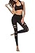 DIBAOLONG Womens High Waist Yoga Pants Cutout Ripped Tummy Control Workout Running Yoga Skinny Leggings