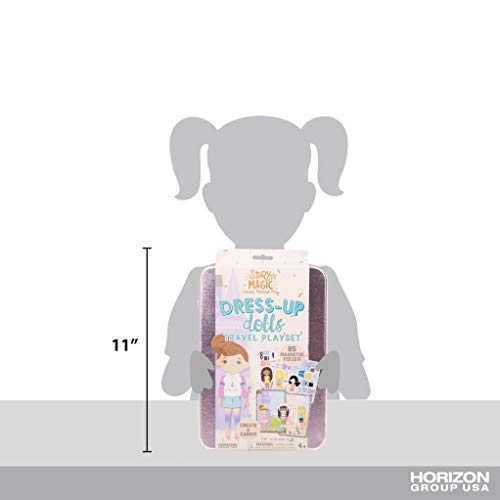 Story Magic DressUp Dolls Travel Playset, Pretend Play Case
