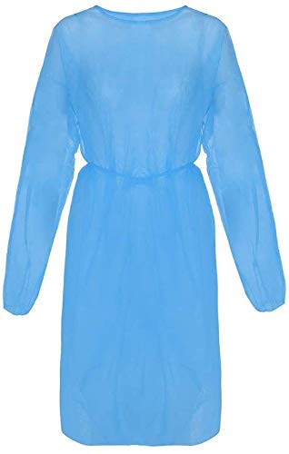 Disposable Protective Clothing Isolation Suit Surgical Gown Non-woven Workwear Outdoor Protective Clothing Dustproof Waterproof Outdoor Anti-fog Elastic Cuffs Disposable Protective Clothing Apron, Non