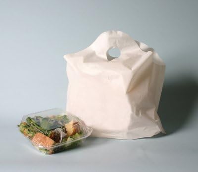 Elkay Plastics TO191895 Take Out Bag with Wave Top Handle, Unprinted, 19" x 18" + 9 1/2" BG, White (Pack of 500)