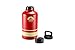 64oz Stainless Steel Growler and Wide Mouth Water Bottle by Pine Sky - 2 Lid Package (64 oz, Campfire Red)