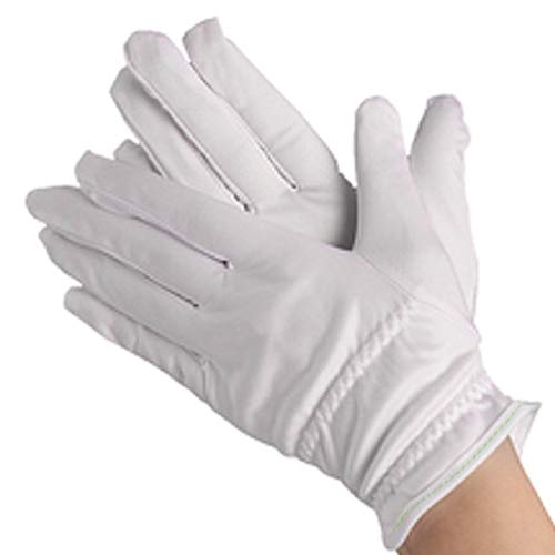 Dexac Microfiber Gloves Scratches Fingerprints (White) Protection for Jewelry Collectibles Lenses Coin Silver Archival Costume Inspection