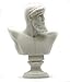 Greek Roman King God Zeus Bust Head Alabaster Statue Sculpture 6.3΄΄