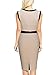 Miusol Women's Formal Scoop Neck Contrast Sleeveless Cocktail Pencil Dress
