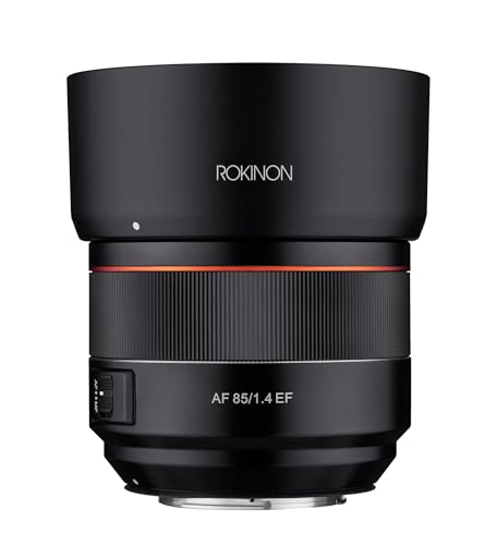Rokinon 85mm F1.4 AF Lens for Canon EF Mount, Black (IO85AF-C)