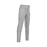 Under Armour Boys' Clean Up Piped Baseball Pants, Baseball Gray /Black, Youth Large