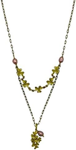 Pink Clover Double Strand Necklace by Michael Michaud d for Silver Seasons - NEW
