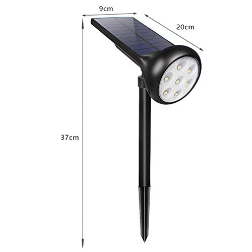Solar Spotlight Outdoor, Waterproof 7 LED Multi Color Solar Powered Security Landscape Lights, Adjustable Angle Garden Wall Lawn Lamp for Home Outdoor Fencing Tree Walkway Patio Porch Pathway
