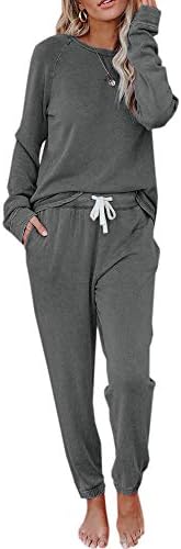 Eurivicy Women's Solid Sweatsuit Set 2 Piece Long Sleeve Pullover and Drawstring Sweatpants Sport Outfits Sets 1 Eurivicy Women's Solid Sweatsuit Set 2 Piece Long Sleeve Pullover and Drawstring Sweatpants Sport Outfits Sets
