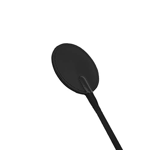 SCARLET KITTEN Riding Crop Horse Whip Spanking with Leather Slapper Circle Shape Jump Bat (Black) - Thumbnail 5