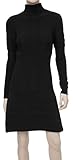 Max Studio by Leon Max Turtleneck Ribbed Sweater Dress - 3106559-BLACK-M