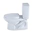 TOTO CST744EL#01 Eco Drake Two-Piece Elongated 1.28 GPF ADA Compliant Toilet, Cotton White