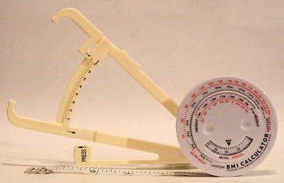 2PC Body Fat Caliper Body Mass Measuring Tape Tester Fitness Weight Loss Muscle