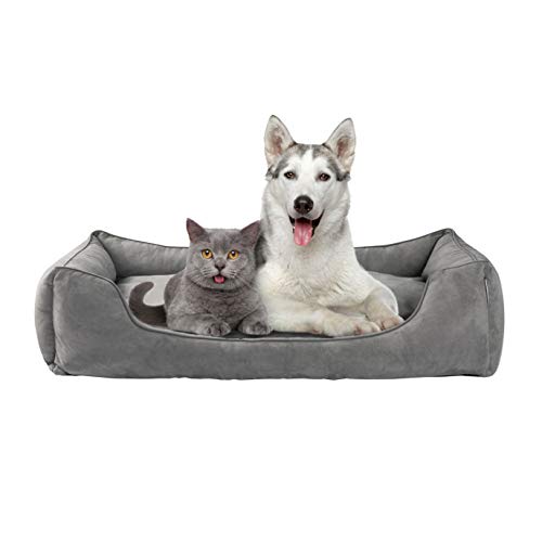 Love's cabin Small Dog Bed with Removable Washable Cover, 24in Grey Cuddler Pet Bed for Small Dogs & Cats Pet Bedding, Padded Cushion Water-Resistant Bottom, Super Soft & Durable Pet Supplies - Thumbnail 7