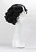 Anogol Hair Cap+Women's Curly Hair Wigs Natural Black Short Cosplay Wig