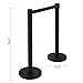 Mophorn 6PCS Stanchion Queue Post, Black 6.5ft Retractable Belt 36In Height, Stanchion Posts Queue Pole for Crowd Control Barriers