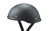Low Profile Novelty Harley Chopper Motorcycle Half Helmet Skull Cap Flat Matte Black (Small 21 1/2