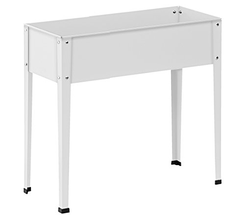 Dehner Raised Bed Münster, 60 x 30 cm/Height 80 cm, Metal, White