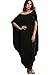 Verdusa Women's Boho One Off Shoulder Caftan Sleeve Harem Maxi Dress Black XS