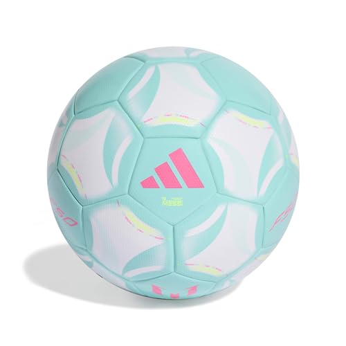 Unisex Messi League Ball, White/Flash Aqua/Halo Mint/Lucid pink, 5