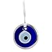 Ebsem Silver Gilt Handmade Handmade Evil Eye Glass Charm Decorative Turkish - Greek - Jewish - Christian ornamenOrnament (3.5 inches)