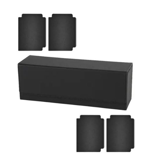 Guardz - Echelon Deck Box - XL Size for 400+ Sleeved Cards with magnetic lid & dividers - Compatible for your trading cards! (Black)