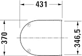 Duravit Starck 3 Toilet Seat Soft Close Urea Thermoset White Hinges view 11