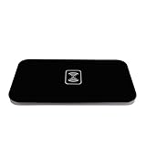 AMEGOL Qi Enabled Wireless Charger Inductive Charging Pad Station for All Qi Standard Compatible Devices including Including Samsung, iPhone, Nokia, Google, Nexus, LG, HTC and Other Smartphones with Receivers AM20140714Q9-BLACK